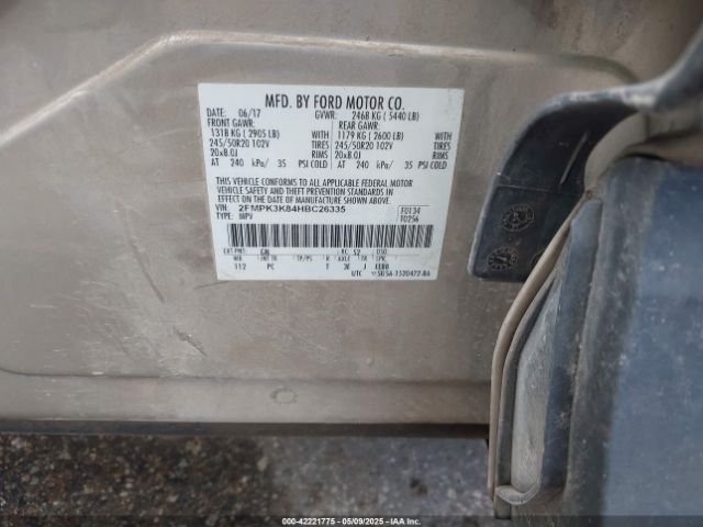 2017 FORD EDGE 2FMPK3K84HBC26335 Photo 8