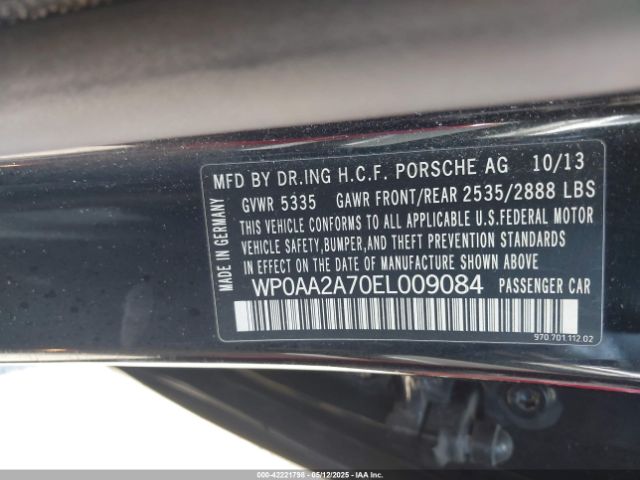 2014 PORSCHE PANAMERA WP0AA2A70EL009084 Photo 8