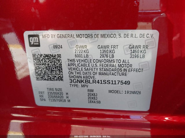 Chevrolet Blazer Awd Premier 2025 3GNKBLR41SS117549 Image 9
