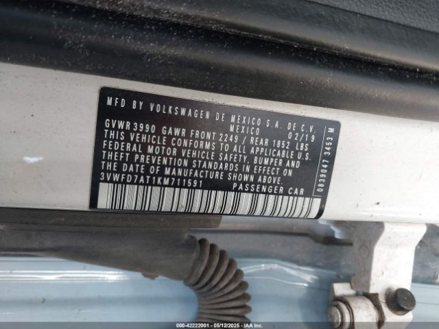3VWFD7AT1KM711591 Volkswagen Beetle 2.0t Final Edition Se/2.0t Final Edition Sel/2.0t S