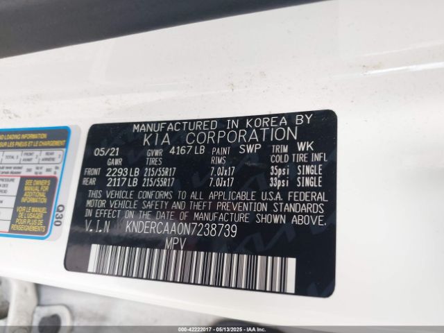 KNDERCAA0N7238739 KIA SELTOS EX