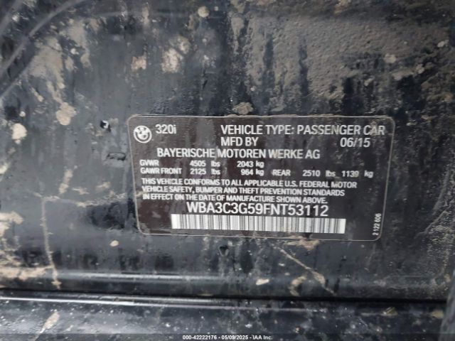 2015 BMW 320I WBA3C3G59FNT53112 Photo 8