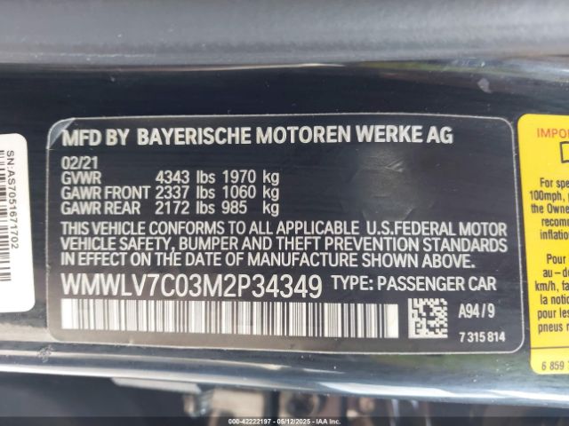 2021 MINI CLUBMAN WMWLV7C03M2P34349 Photo 8