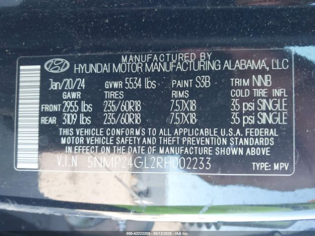 2024 HYUNDAI SANTA FE 5NMP24GL2RH002233 Photo 8