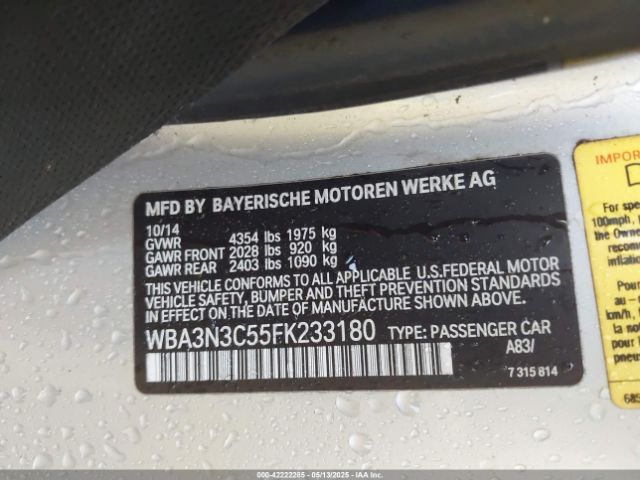 WBA3N3C55FK233180 BMW 428i