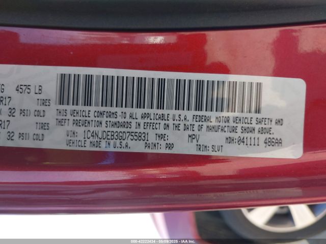 1C4NJDEB3GD755831 Jeep Compass High Altitude Edition