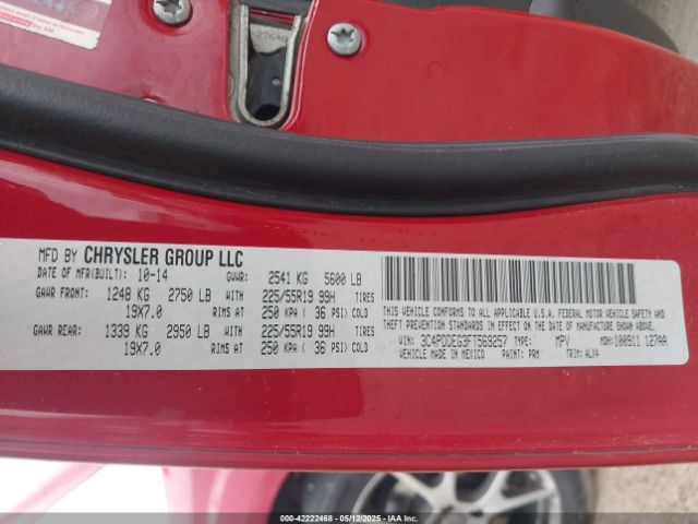3C4PDDEG3FT569257 Dodge Journey R/t
