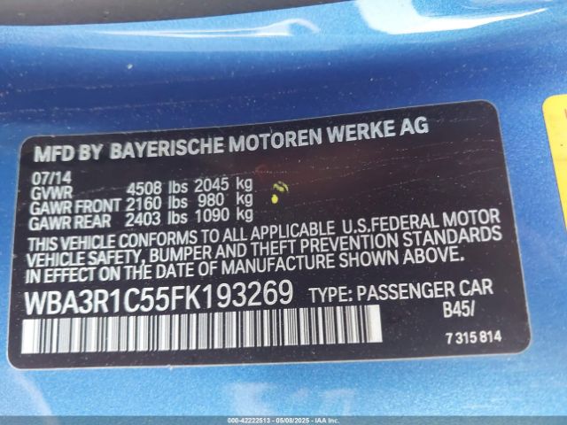 WBA3R1C55FK193269 BMW 435i
