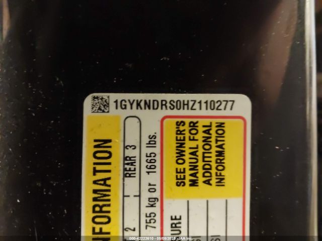 1GYKNDRS0HZ110277 Cadillac XT5 LUXURY