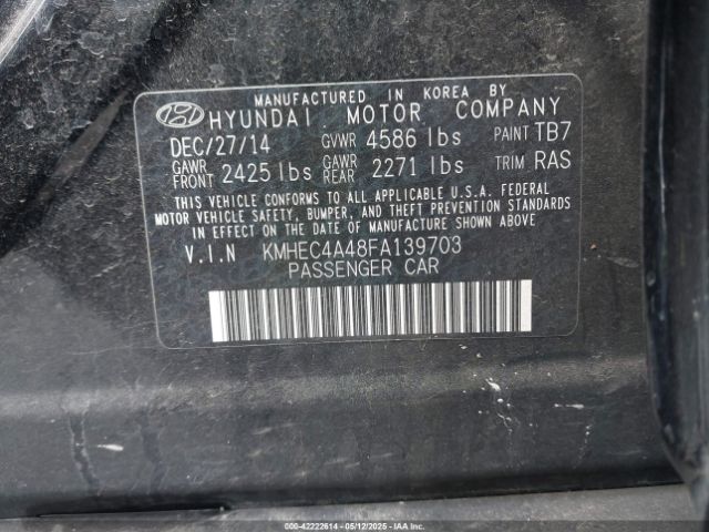 KMHEC4A48FA139703 Hyundai SONATA HYBRID