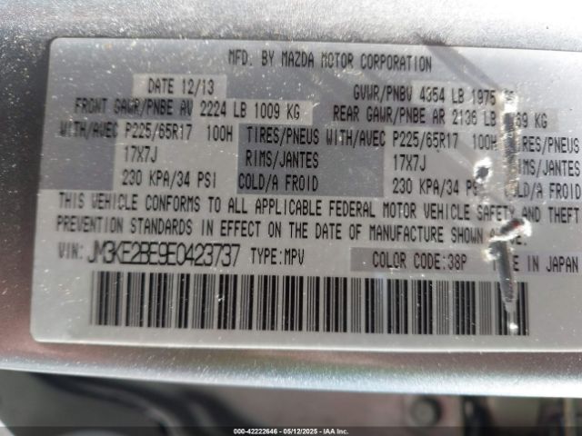 JM3KE2BE9E0423737 Mazda CX-5 SPORT