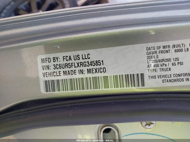 3C6UR5FLXRG345851 RAM 2500