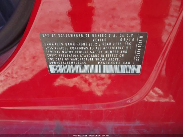 3VW2K7AJ6EM305345 Volkswagen Jetta 2.0l S
