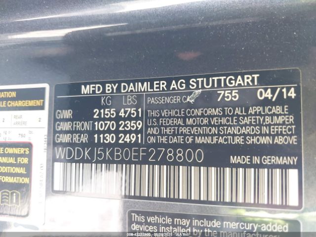 WDDKJ5KB0EF278800 Mercedes-Benz E 350