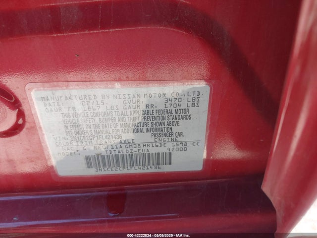 Nissan Versa Note S (sr)/s Plus/sl/sr/sv 2015 3N1CE2CP1FL421436 Image 9