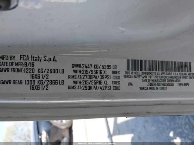 ZFBERFAB7H6D91936 RAM Promaster City Tradesman