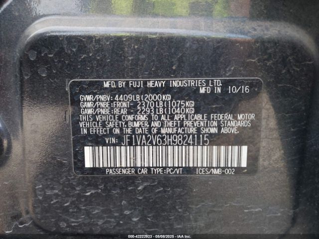 2017 SUBARU WRX STI JF1VA2V63H9824115 Photo 8
