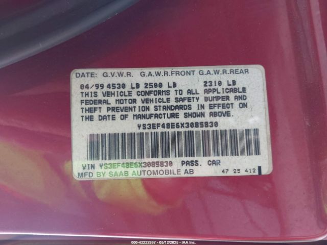 1999 SAAB 9-5 YS3EF48E6X3085830 Photo 8