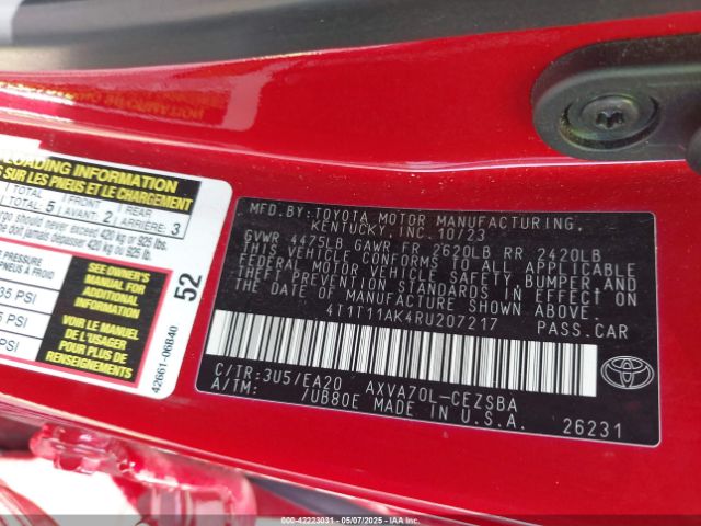 2024 TOYOTA CAMRY 4T1T11AK4RU207217 Photo 8