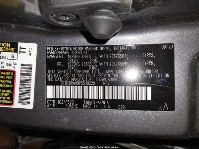 2023 TOYOTA HIGHLANDER 5TDKDRAH9PS510229 Photo 8