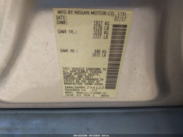 1N4AL3AP0HC294122 Nissan 2017