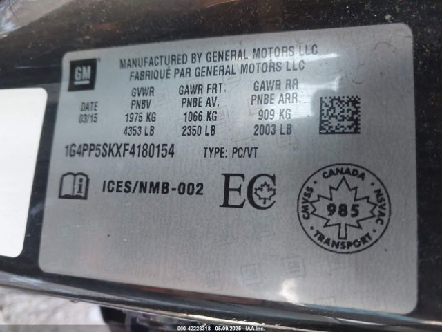 1G4PP5SKXF4180154 Buick Verano
