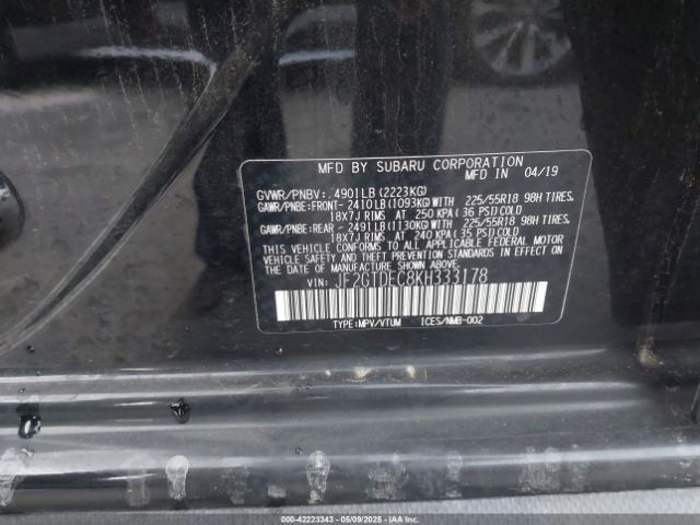 JF2GTDEC8KH333178 Subaru CROSSTREK HYBRID
