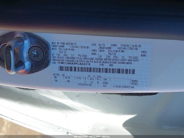 1FMCU9NA9PUA02318 Ford Escape St-line Select