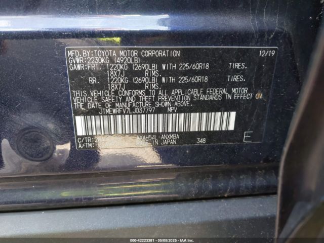 2020 TOYOTA RAV4 HYBRID JTMEWRFV7LJ037797 Photo 8