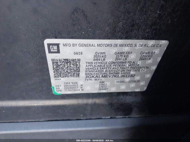3GKALMEV2KL361182 GMC lyx - direct injection, vvt, fgt, turbo, alum, gen 1