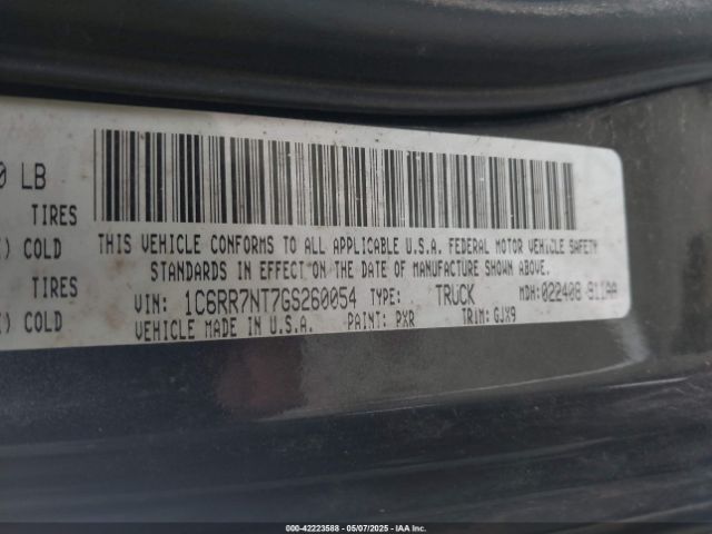 1C6RR7NT7GS260054 RAM 1500 Laramie