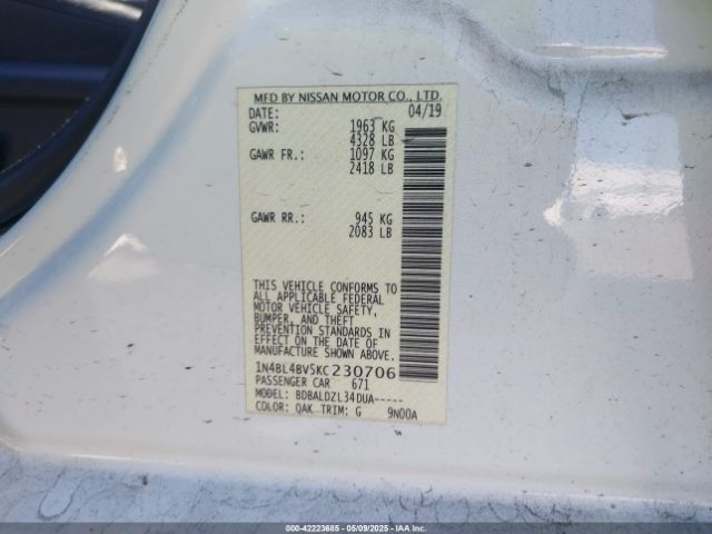 1N4BL4BV5KC230706 Nissan Altima