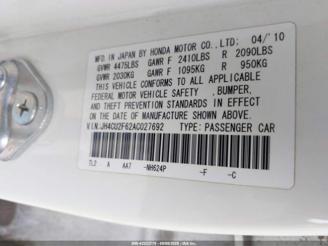 2010 ACURA TSX JH4CU2F62AC027692 Photo 8