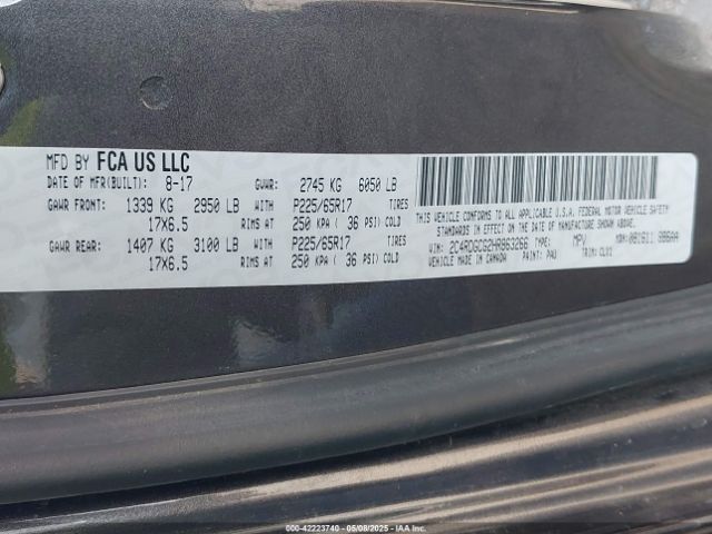 2C4RDGCG2HR863266 Dodge Grand Caravan Sxt