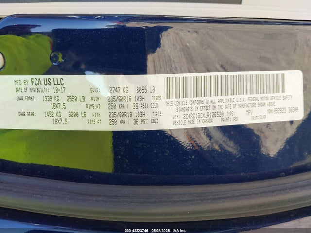 2C4RC1BGXJR126520 Chrysler Pacifica Touring L