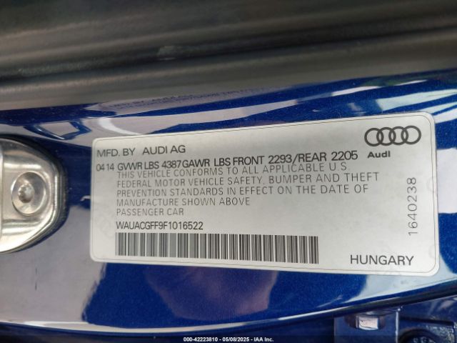 WAUACGFF9F1016522 Audi A3 1.8t Premium
