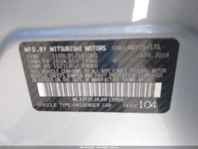 ML32F3FJ8JHF13868 Mitsubishi Mirage G4 Es