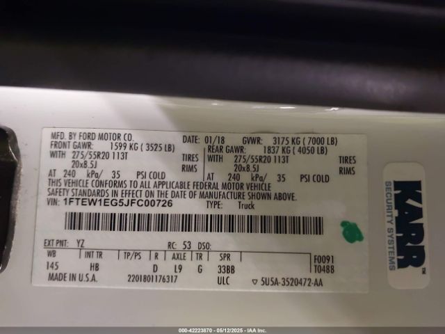 2018 FORD F-150 1FTEW1EG5JFC00726 Photo 8