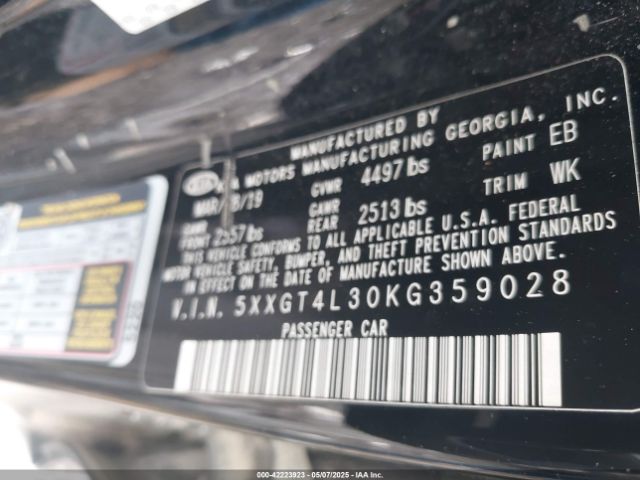 5XXGT4L30KG359028 KIA Optima Lx