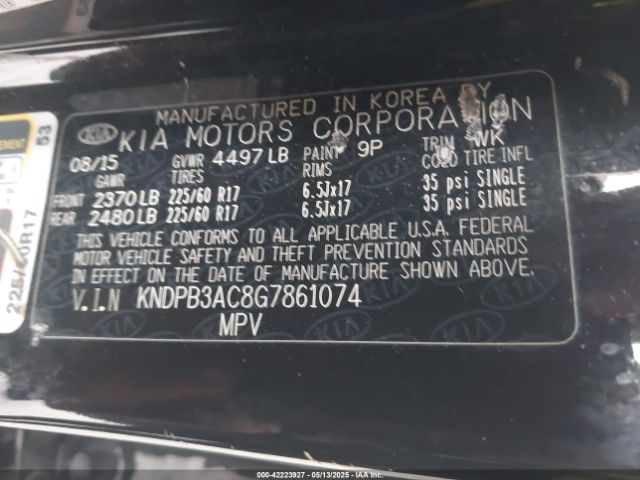 KNDPB3AC8G7861074 KIA Sportage Lx