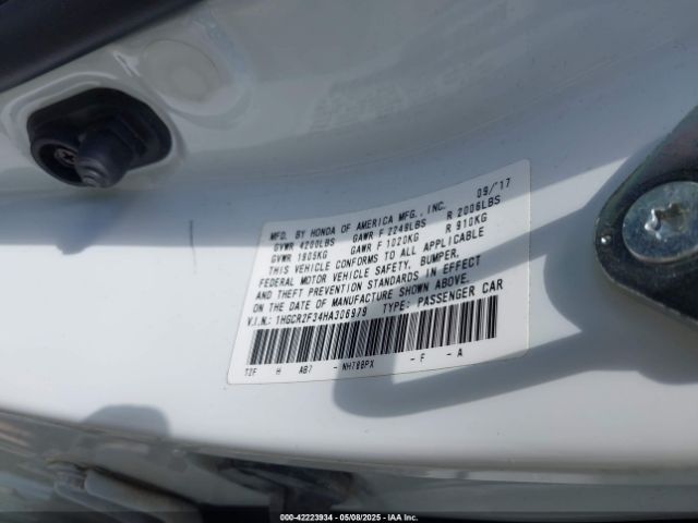 1HGCR2F34HA306979 Honda k24w1