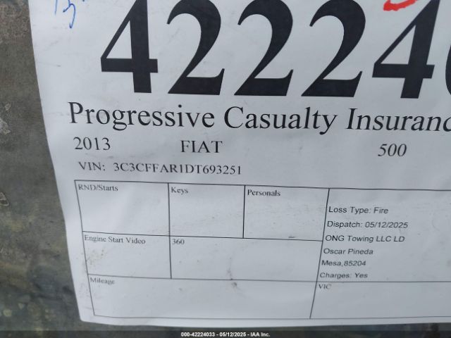 2013 FIAT 500 3C3CFFAR1DT693251 Photo 8