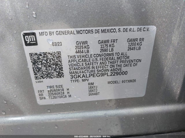 3GKALPEG9PL229000 GMC lsd