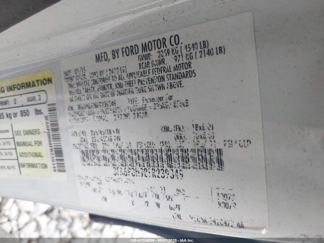 3FA6P0H98FR239349 Ford FUSION SE
