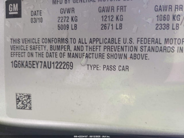 2010 CADILLAC DTS 1G6KA5EY7AU122269 Photo 8
