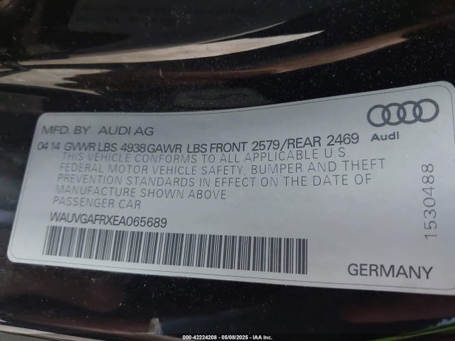 2014 AUDI S5 WAUVGAFRXEA065689 Photo 8