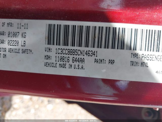 2012 CHRYSLER 200 1C3CCBBB5CN146341 Photo 8