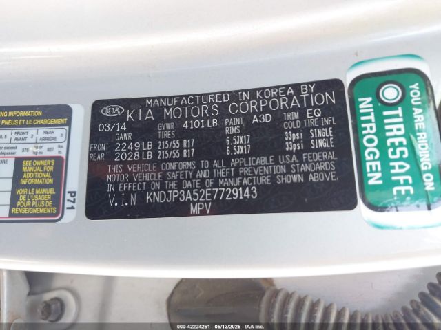 KNDJP3A52E7729143 KIA SOUL +