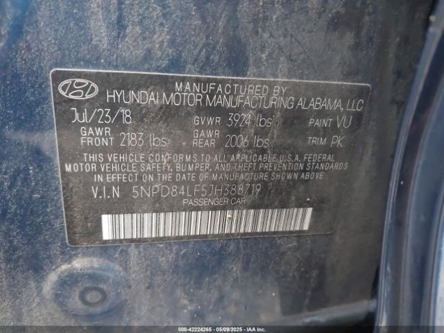 2018 HYUNDAI ELANTRA 5NPD84LF5JH388719 Photo 8
