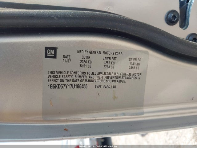 2007 CADILLAC DTS 1G6KD57Y17U180455 Photo 8